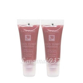LANCOME Juicy Tubes Ultra Brilliant Lip Gloss TICKLED PINK Travel Size Lot of 2