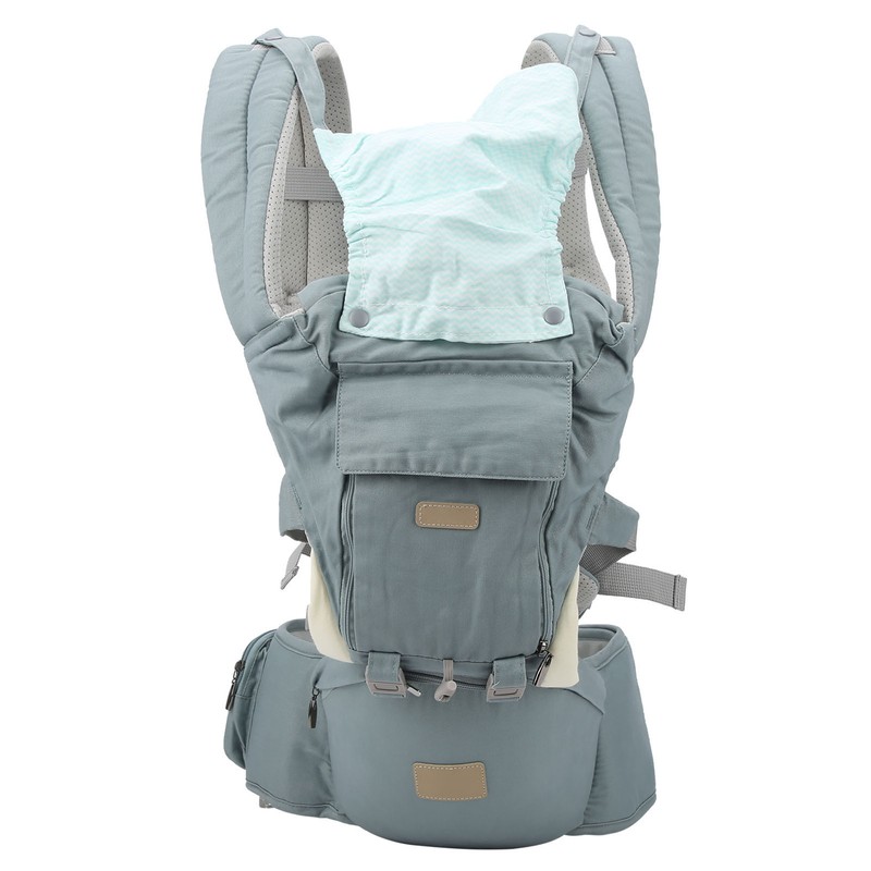 Adjustable Baby Carrier Breathable Newborns Toddlers Ergonomic Thickening HipseatCyan