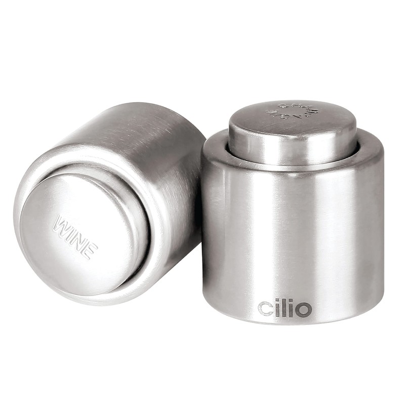 Cilio Stainless Steel Champagne Sealer, Bottle Stopper for Sealing Champagne
