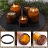 3 Pack 8 oz Amber Glass Jars with lids