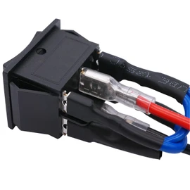 TWTADE Latching Polarity Reverse Switch 12V 10A DC Motor Control 6 Pin 3 Position ON-Off-ON AC 110V-220V Black Boat Rocker Toggle Switch with Wire KCD2-203-JT