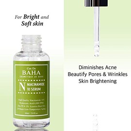 Suero para el rostro, 10 % niacinamida y 1 % de zinc, reductor de poros, con vitamina B3 para iluminar, tratamiento para tonos de piel irregulares, at