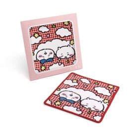 Chiikawa 41-5060250 Towel Handkerchief, Red, Chenille, Packaged, Cute, Approx. 9.8 x 9.8 inches (25 x 25 cm)