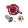 London Pottery Farmhouse Teapot with Infuser, Ceramic, Carmine, 2 Cup
