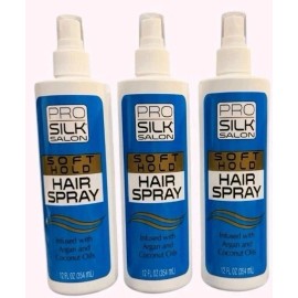 P.Silk.Salon ( LOT 3 ) P.Silk.Salon Soft Hold Hair Spray Argan & Coconut Oils 12 Oz Each
