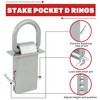 KUAFU Trailer Stake Pocket D Rings Compatible with Standard 2"