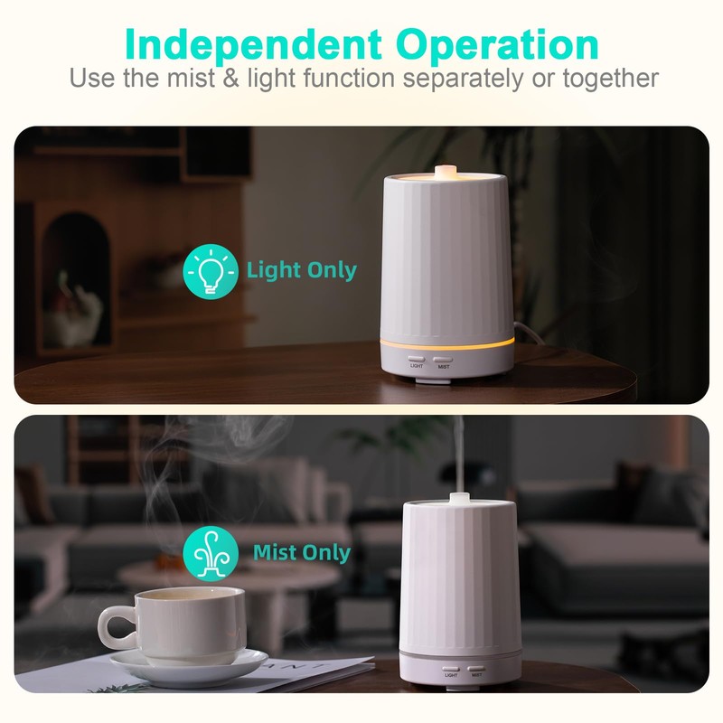 Aroma Diary Essential Oil Diffuser, 110ml 2-in-1 Small Aromatherapy Diffuser