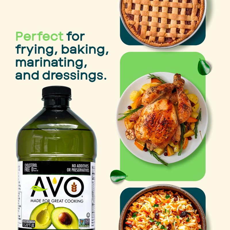 AVO NON GMO 100% Avocado Oil, 67.6 Fl-oz, NO Preservatives