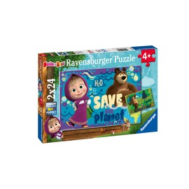 Ravensburger 05646 0 Masha e Orso, Masha and the Bear, 2 x 24 Pieces, Puzzle for Children, Recommended Age 4+, Multi-Coloured