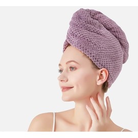 3 PCS Microfiber Hair Towel, Hair Wraps for Women Wet Hair, Fast Drying Hair Turban, Anti Frizz Head Towels Wrap for Curly Hair (Multiple Colors, 25 * 65CM)