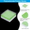 PATIKIL 81 Well Polycarbonate Freezer Boxes, 1 Pcs Polycarbonate Tube