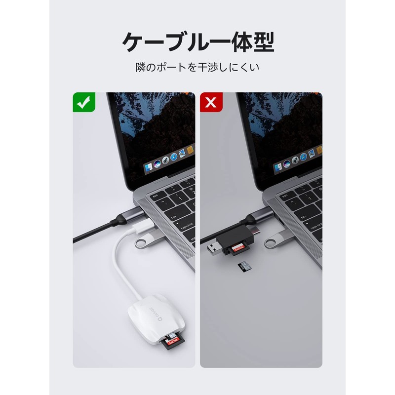 QUUGE Type-C SD 4.0 Card Reader with OTG Function 2-in-1