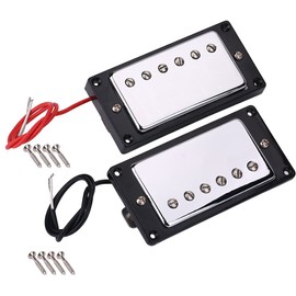 Dilwe Neck Bridge Pickup Humbucker Guitar Pickup Set with Mounting Screws Guitars Accessory