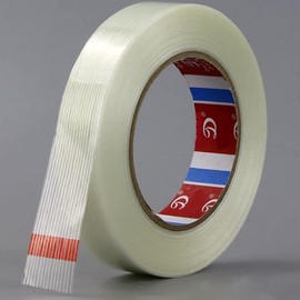 KAIY Strapping Tape Heavy Duty Fiberglass Tape Filament Reinforced Packing, 3/4 inch x 60 yds, High Tensile Strength Packing for Shipping, Moving, Carton Sealing, Transparent, Moisture Resistant