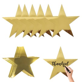 50 Pieces Golden Five-Pointed Stars, Paper Star Decorations, Five-Pointed Star Cardboard Silhouettes, Party Props, Suitable for Birthday Parties, Paper Cutting, Diy, Gift Packaging