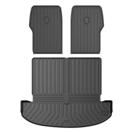Mixsuper Cargo Liner for Kia Sorento 2021-2024 2025 2026, Cargo Mat Backrest Mat for Sorento, All Weather Trunk Mat Backrest Mat TPE Back Seat Cover Protector for Sorento Accessories