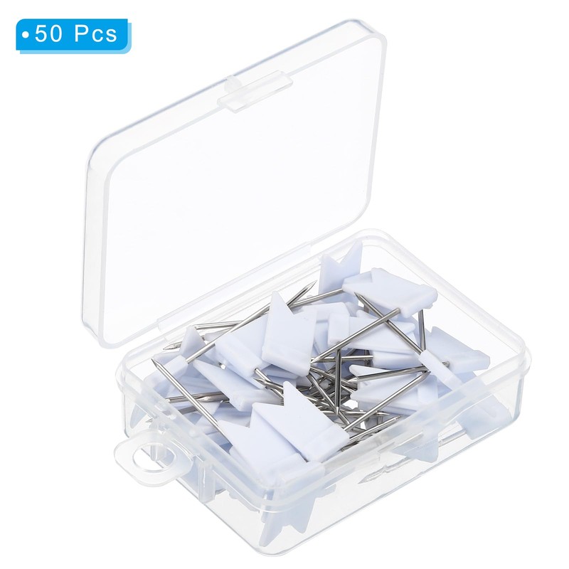 PATIKIL Flag Map Push Pins, 50 Pcs 1 Inch Travel