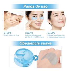 Parches para Ojos,Parches para contorno de ojos Ácido Hialurónico,Skincare K-Beauty para Contorno Ojos,Eye Patches,antiarrugas de ojo 180 piezas,Ideal