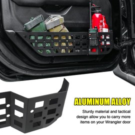 MAIKER OFF ROAD Front Door Organizer Tray Storage Box Side Insert for Jeep Wrangler JL JLU 4XE 2018-2025 & Gladiator JT 2020-2025 Accessories