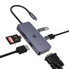 6-1 Dual Display USB C HUB with 4K HDMI, VGA,