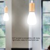 E27 Vintage Country Style Black Simple Wood Pendant Ceiling Lamp