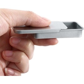 Jowxsx Black Metal Rectangular Empty Mini Tin Box,Mini Iron Box Tinplate Push Candy Pill Cases Bins Jar Food Containers Cookie Jars for Home Organizer(60x34x11mm)