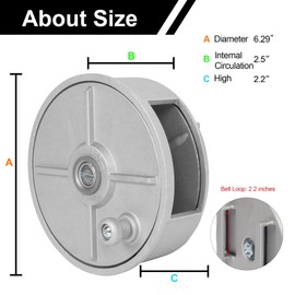 Aluminum Tie Wire Reel, Dreamoon Lightweight 6.29’’ Coil Holder Wheel, Rewindable Tie Wire Dispenser, Compatible with 12-18 Gauge Wires, for Left or Right-Handed (with Green Work Belt)