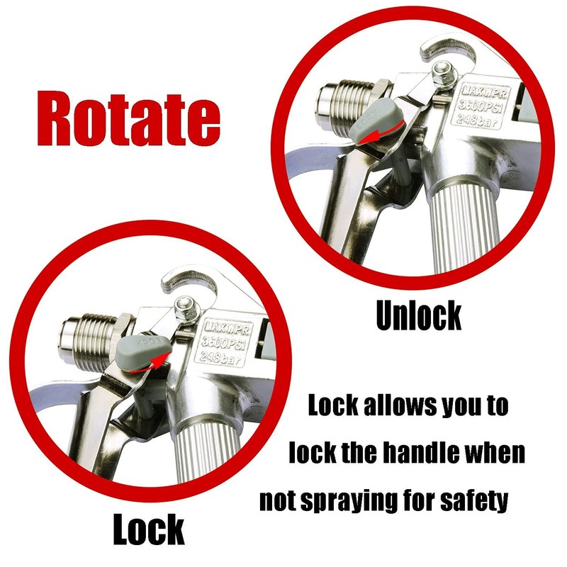 Airless Paint Spray Gun with Nozzle Guard for Pump Sprayer