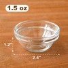 1.5 oz Clear Glass Bowl, Mini Prep Dish for Salt
