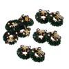 10Pcs Christmas Wreaths Miniature Scene Models Dollhouse Accessories for Above