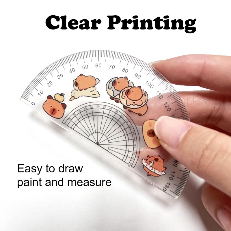 Capybara Ruler Set of 4 - Geometry Set with Straight