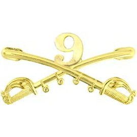 US Army 9th Cavalry Crossed Saber Hat Pin (2 1/4")