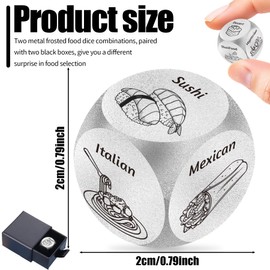 Tylices Anniversary Wedding Gifts for Couples - Food Dice Decision Game, Couples Games for Adults, Interactive Date Night Dice Games for Wife, Husband - Mothers Day, Birthday Gifts (Food dice A)