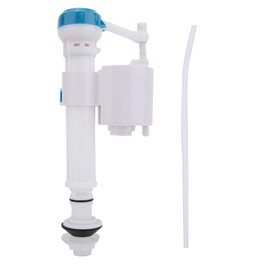 Yuecoom Toilet Inlet Valve, ABS Toilet Push Button Filling Valve, Double Flush Cistern Siphon Bathroom, Blue White, G1/2, Plastic