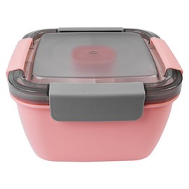 Laroal Lunch Box with Divided Compartments,1.5L Salad Containers,Leak-Proof/Dishwasher Safe,Salad Bowl Lunch Box,Fruit Containers for School/Work/Picnic Travel (Pink)
