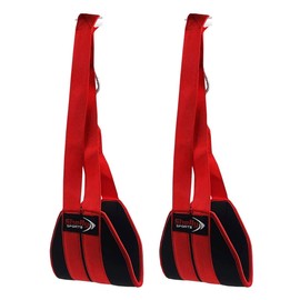 SHELLY Ab Slings Straps Premium Hanging Ab Straps for Abdominal Muscle Building Arm Support for Ab Workout Pull Up Bar Attachment Heavy Duty Carabiners, Hanging Leg Raiser Ab Workout Pullup (Red)