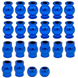 22 Pcs Aluminum Tie Rods Pivot Ball Shock Pivot Ball Steering Pivot Ball Upgrade Parts for 1/10 Arrma Senton Granite Typhon 4X4 3S&550/Big Rock Vorteks 4X4 3S Replace Model AR330515 (Blue)