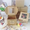 PQZKLDP 12 Pack Mini Cake Boxes, Brown 6 Inch Cake