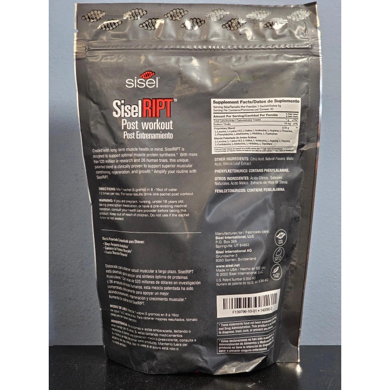 Sisel SiselRIPT RIPT Post Workout Lemon Berry 30 Sachets -