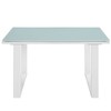 Modway Fortuna Aluminum Outdoor Patio Side Table in White