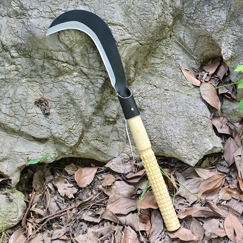 EcoDigilife Billhook Sickle Machete Knife,Clearing Sickle,Manganese Steel Blade Hand held