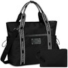 LEDAOU Large Tote Bag for Women with Zipper Travel Carry