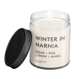 Winter in Narnia Bookish Reading Candle - Literary Inspired Gift for Readers, Writers, Bibliophiles, Bookworms & Book Lovers | Handmade in USA, Non-Toxic, Vegan & Cruelty-Free | 9 oz