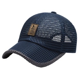 White Fang CA514 Golf Logo Mesh Cap, Running, Sports, Lightweight, Quick Drying, Men's, Women's, navy