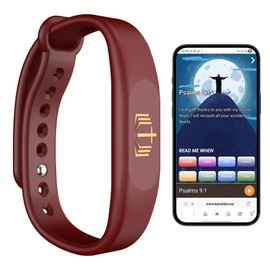 OKMXBS Bible Verse Bracelet,Silicone Rubber Daily Bible Verse Bracelet,NFC-Enabled Jesus Bracelets for IOS and Android,Christian Gifts For Women,Men,Teens