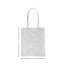 Le Jardin du Lin Bedruckte Einkaufstasche, Tasche, Faltbar, Stofftasche mit Zwei Langen Henkeln, Größe: 34x40 Cm