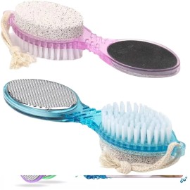 Dependable Industries Inc. NEW Pedicure Paddle Kit 4 in 1 Tool with Pumice Stone for Feet Hand Toe Nail 2pk