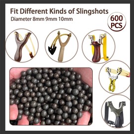 Pack of 600 Mud Balls, 8 mm Clay Balls, Hard Clay Balls, Round Clay Balls, Works with Anyone