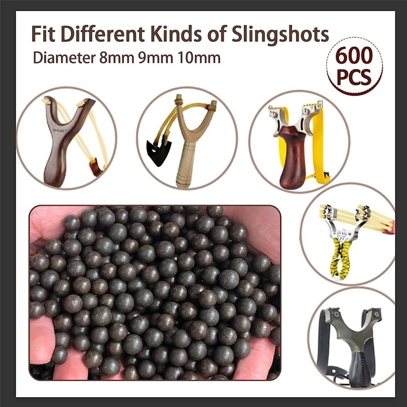 Pack of 600 Mud Balls, 8 mm Clay Balls, Hard