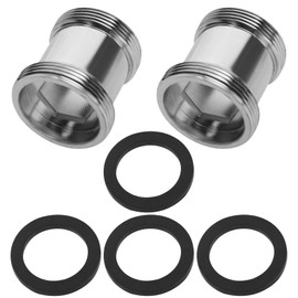 The Lord of the Tools 2 Sets 24mm Male to 22mm Male Thread Brass Faucet Adapter Length Extension Tap Aerator Connector for Kitchen Bathroom Sink with Gasket